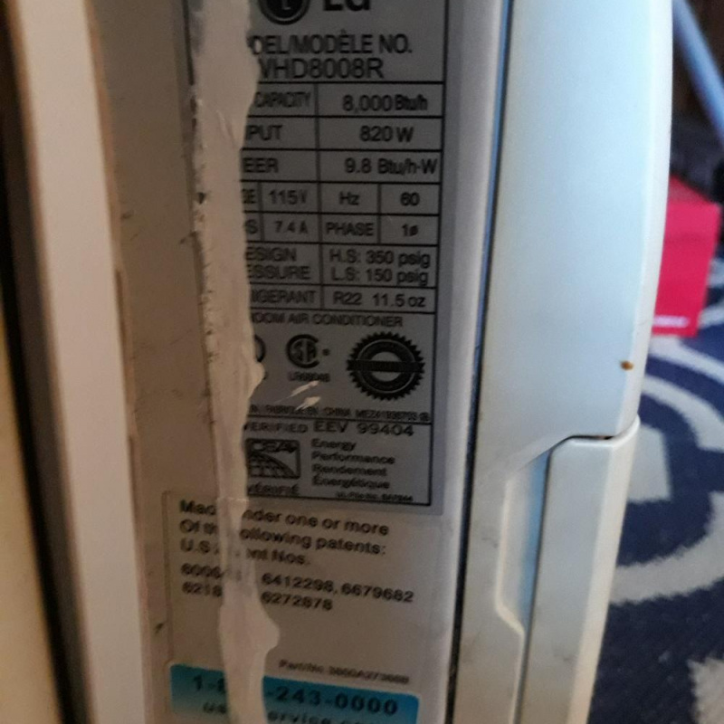 LG 8000BTU Air Conditioner