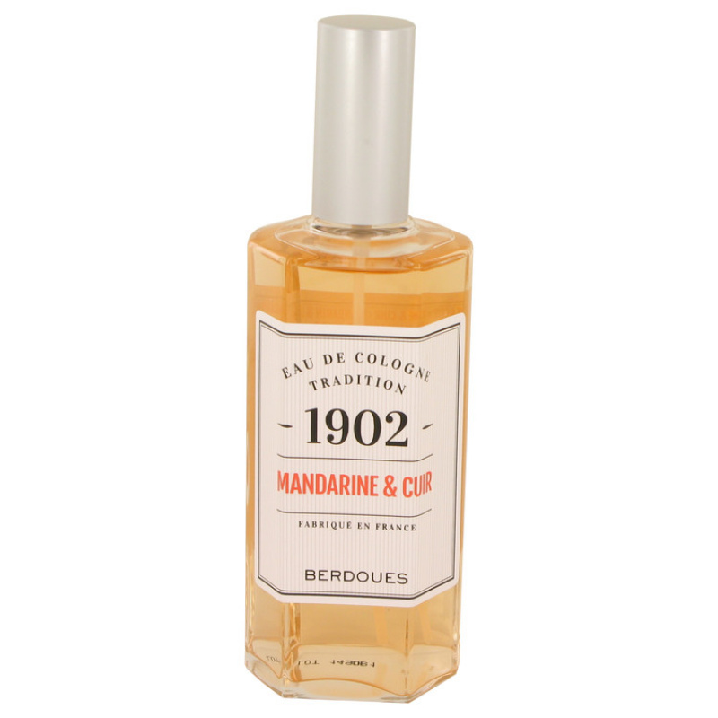 1902 Mandarine Leather by Berdoues Eau De Cologne Spray (Unisex-unboxed)) 4.2 oz