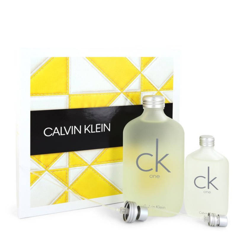 CK ONE Gift Set -- 6.7 oz Eau De Toilette Spray + 1.7 oz Eau De Toilette Spray (Unisex)