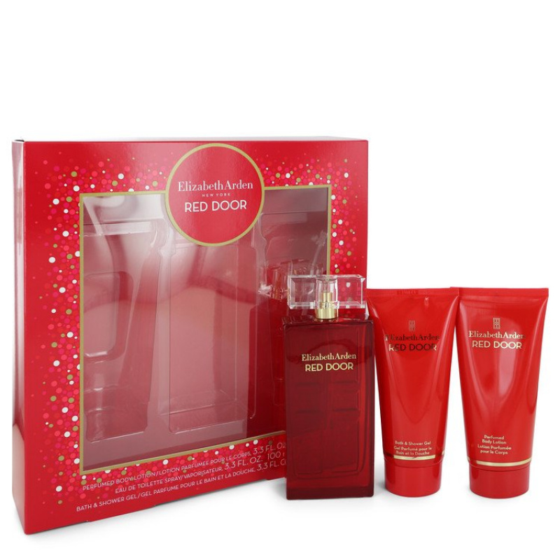 Gift Set -- 3.3 oz Eau De Toilette Spray + 3.3 oz Body Lotion + 3.3 oz Shower Gel