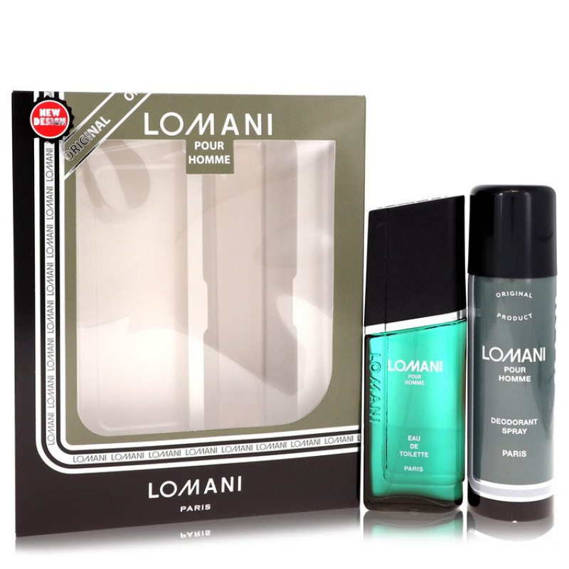 LOMANI by Lomani Gift Set -- 3.4 oz Eau De Toilette Spray + 6.7 oz Deodorant Spray