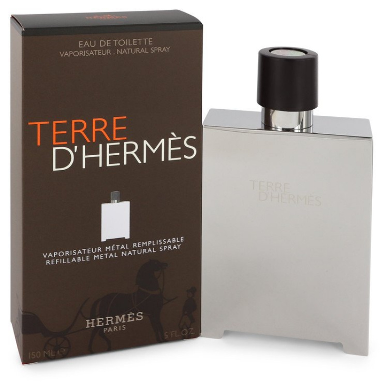 Terre D'Hermes by Hermes Eau De Toilette Spray Refillable (Metal) 5 oz