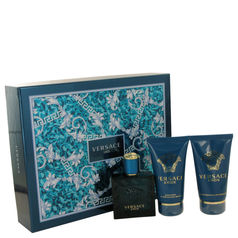 Versace Eros  1.7 oz Eau De Toilette Spray + 1.7 Shower Gel + 1.7 oz After Shave Balm