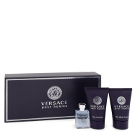 Versace Pour Homme .17 oz Mini EDT + .8 oz After Shave Balm + .8 oz Hair + Body Shampoo