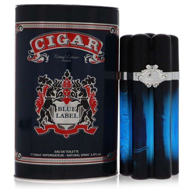 Cigar Blue Label by Remy Latour Eau De Toilette Spray 3.3 oz