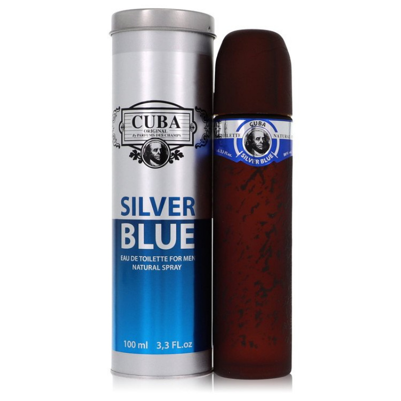 Cuba Silver Blue by Fragluxe Eau De Toilette Spray 3.3 oz