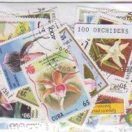10 Orchids all different stamp