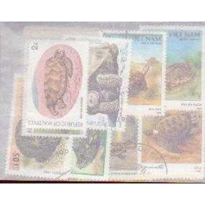 10 Turtles all different stamp