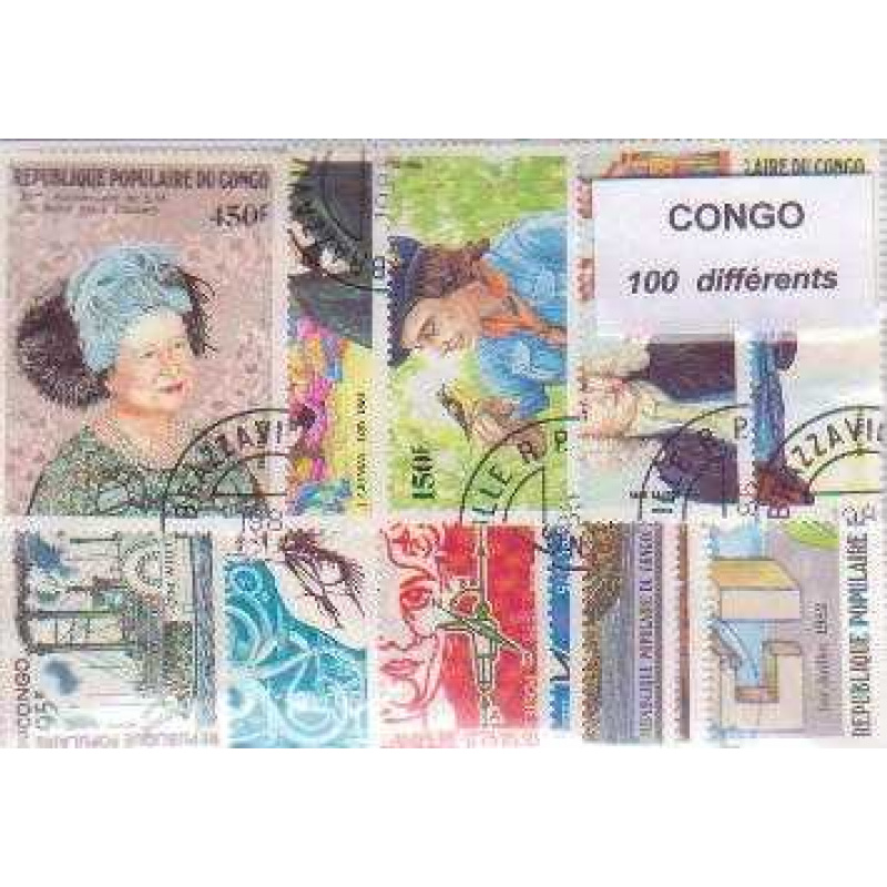 100 Congo All Different Stamps