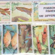 100 Fishes All Different Stamp