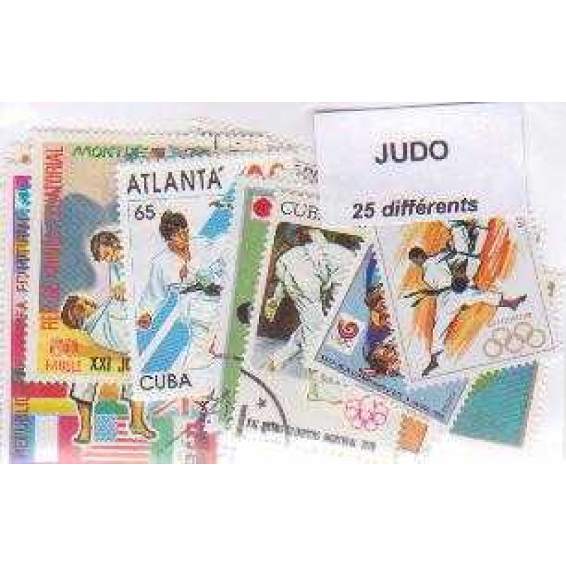 25 Judo All Different Stamps