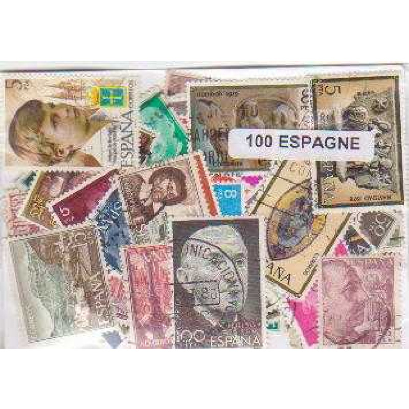 100 Spain All Different Stamps