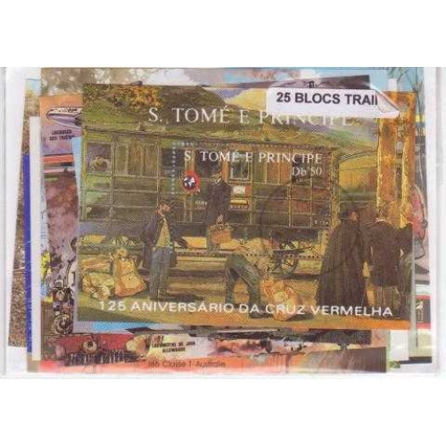 25 Trains Souvenir Sheets