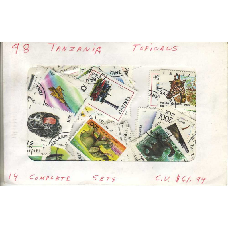 98 Tanzania stamps(14 sets)