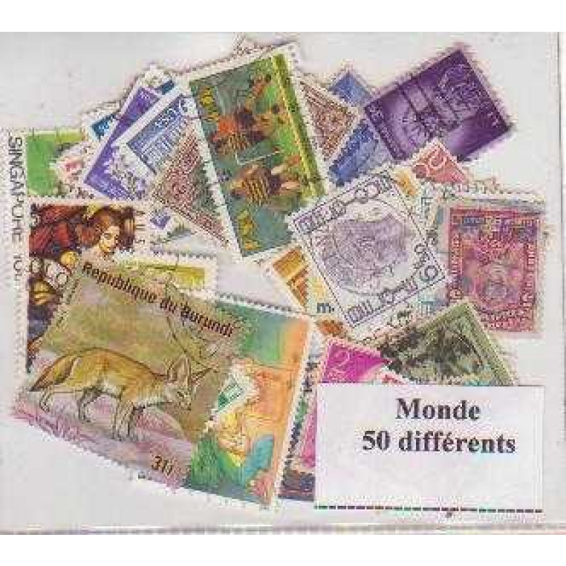 50 Worldwide All Diff. Stamps