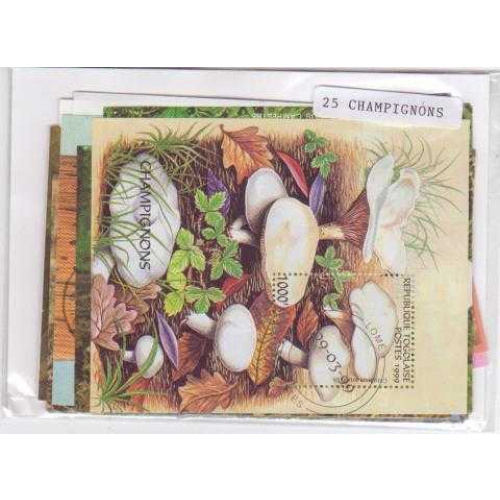 25 Mushrooms Souvenir Sheets