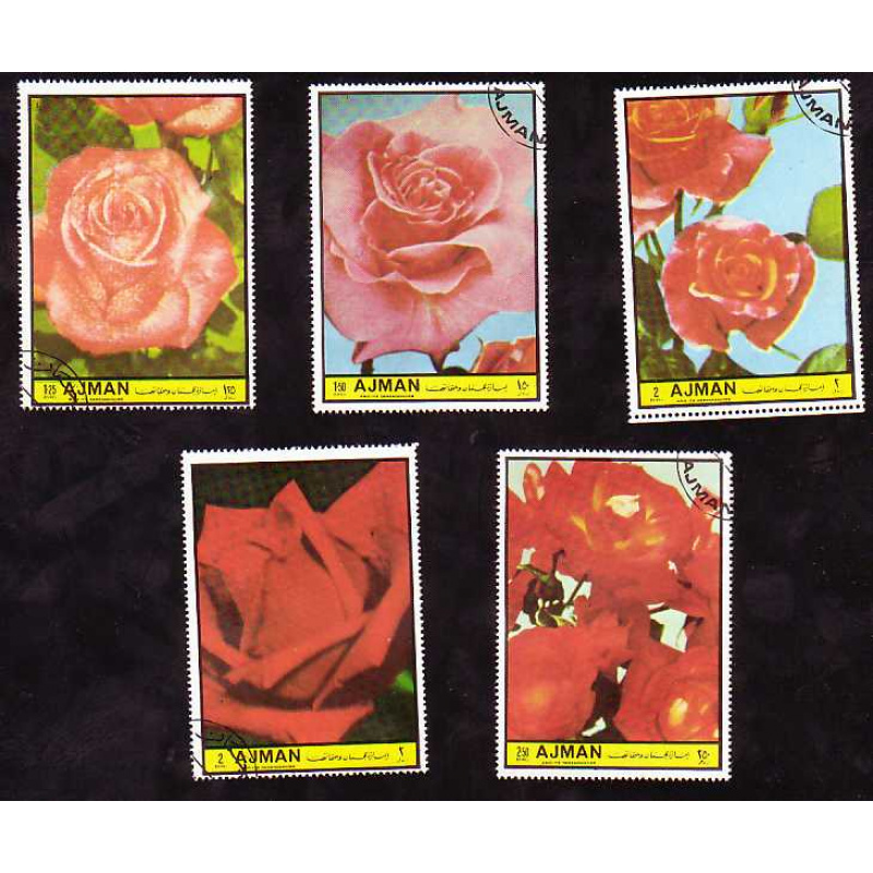 Ajman Roses(5 stamps)