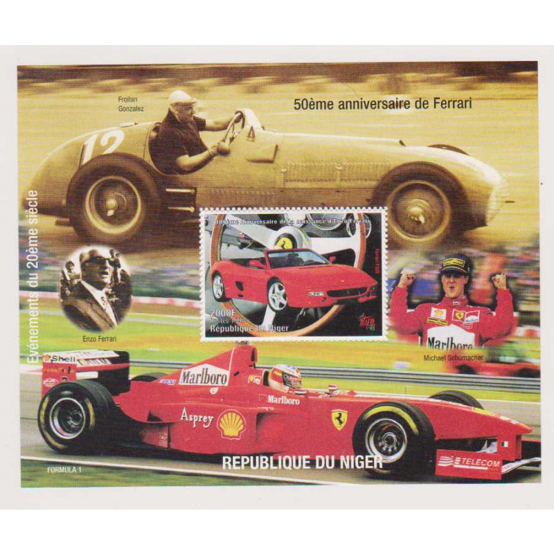 NIGER MNH S/S FERRARI F355