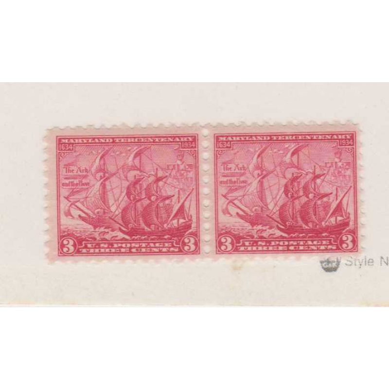 United States #736 pair