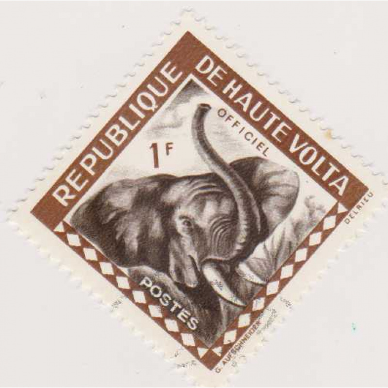 Upper Volta 1963 Elephant