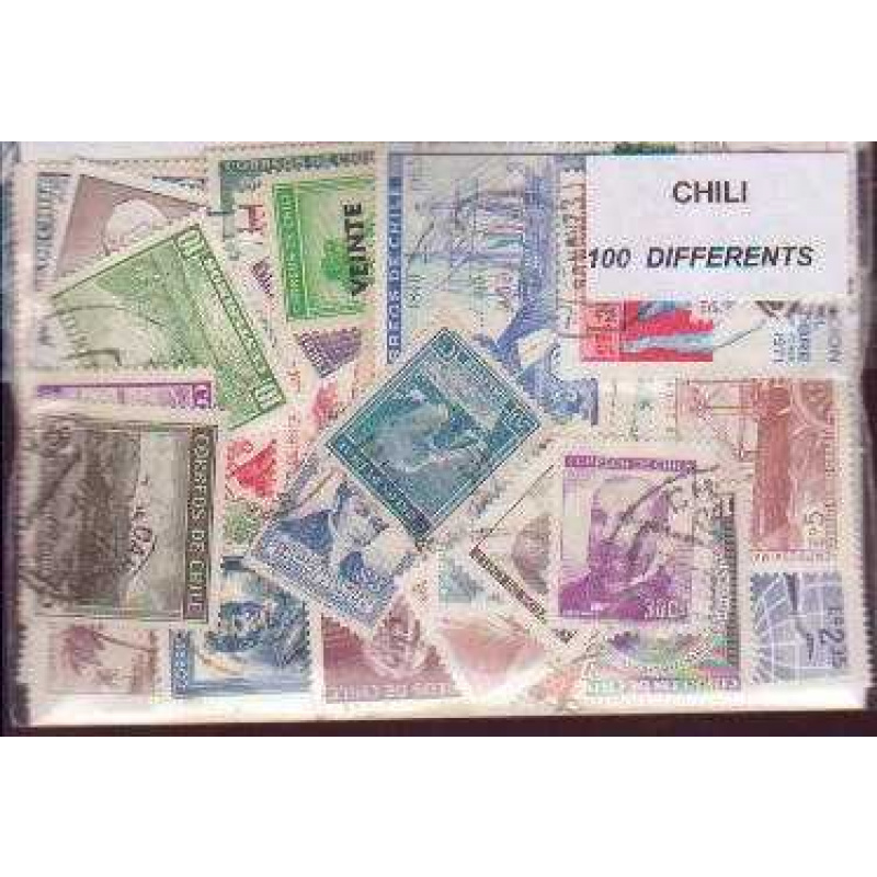 200 Chile All Different Stamps