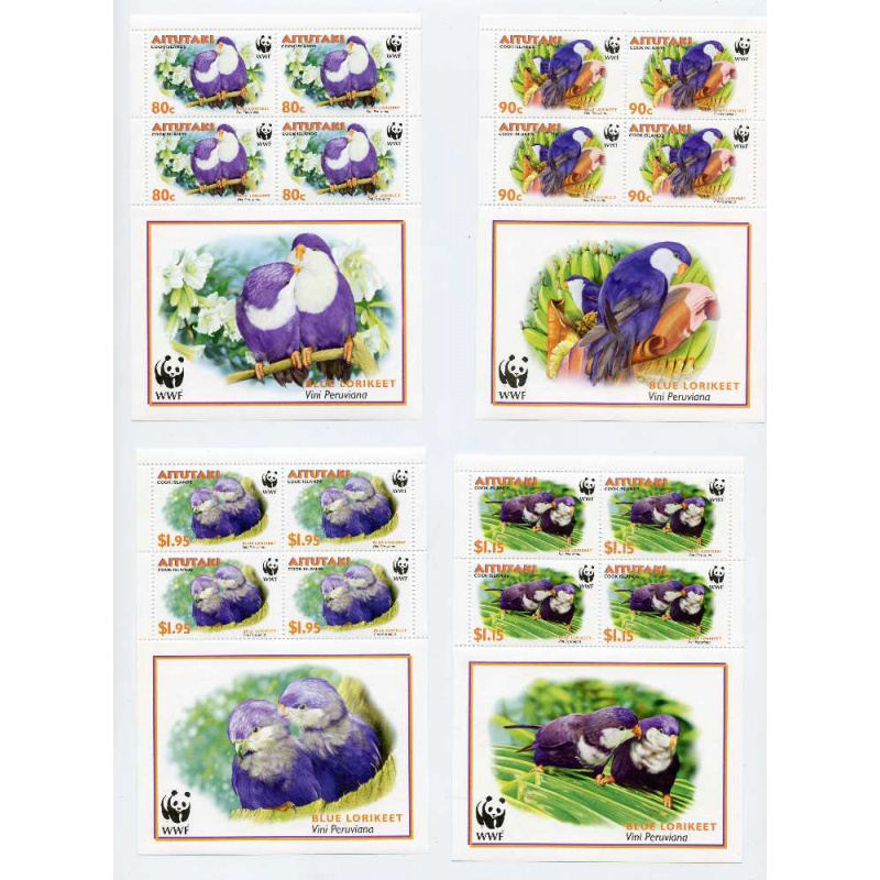 Aitutaki #533-36 x4 sets