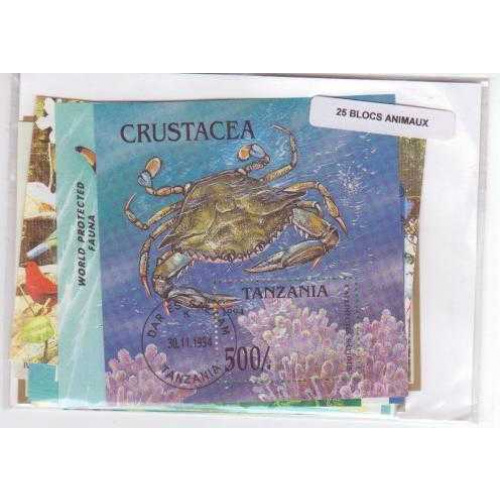 25 Animals Souvenir Sheets