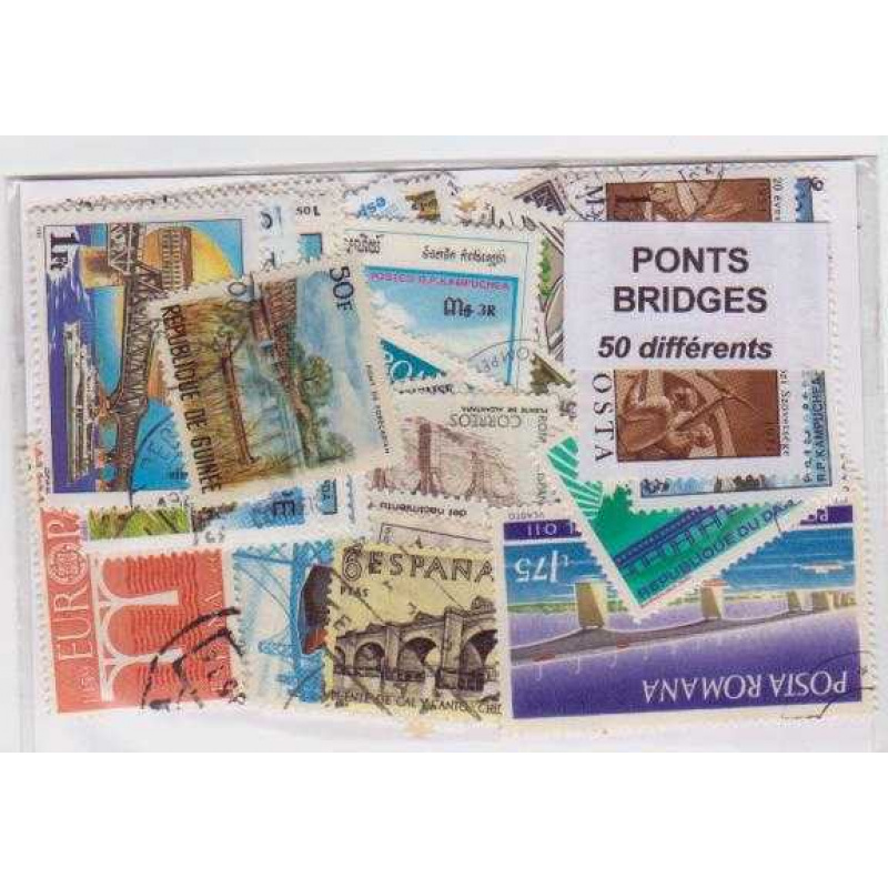 25 Bridges all different stamp
