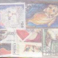 25 Cats all different stamps