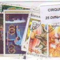 10 Circus all different stamps