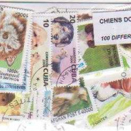 25 Dogs all different stamps