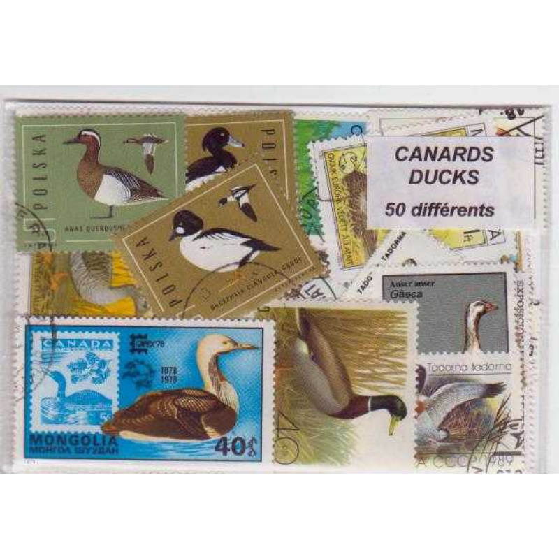 50 Ducks all different stamps