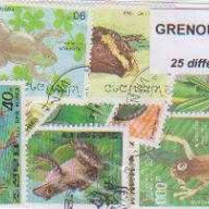 25 Frogs all different stamps