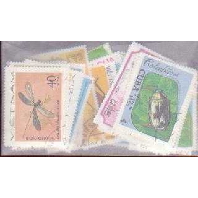 50 Insects all different stamp
